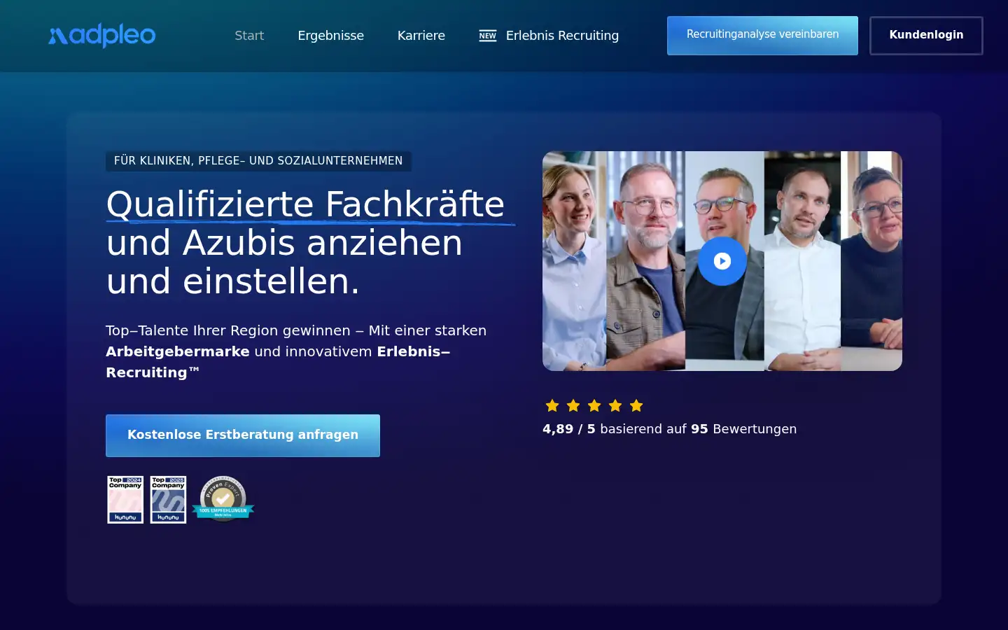 Screenshot of empleo-recruiting.de