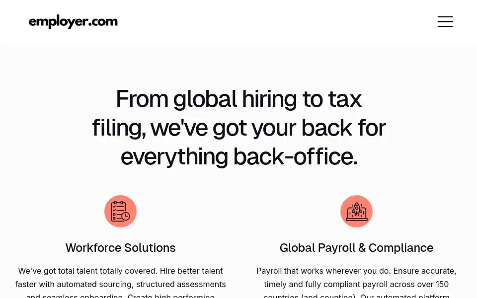 Screenshot of employer.com