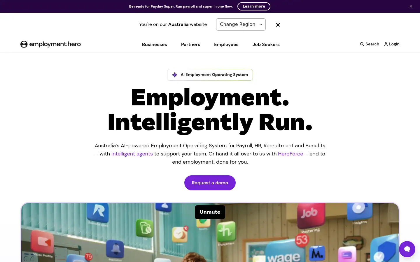 Screenshot of employmenthero.com