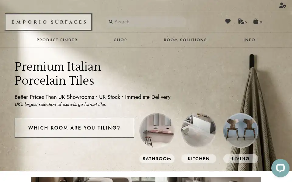 Screenshot of emporiosurfaces.com