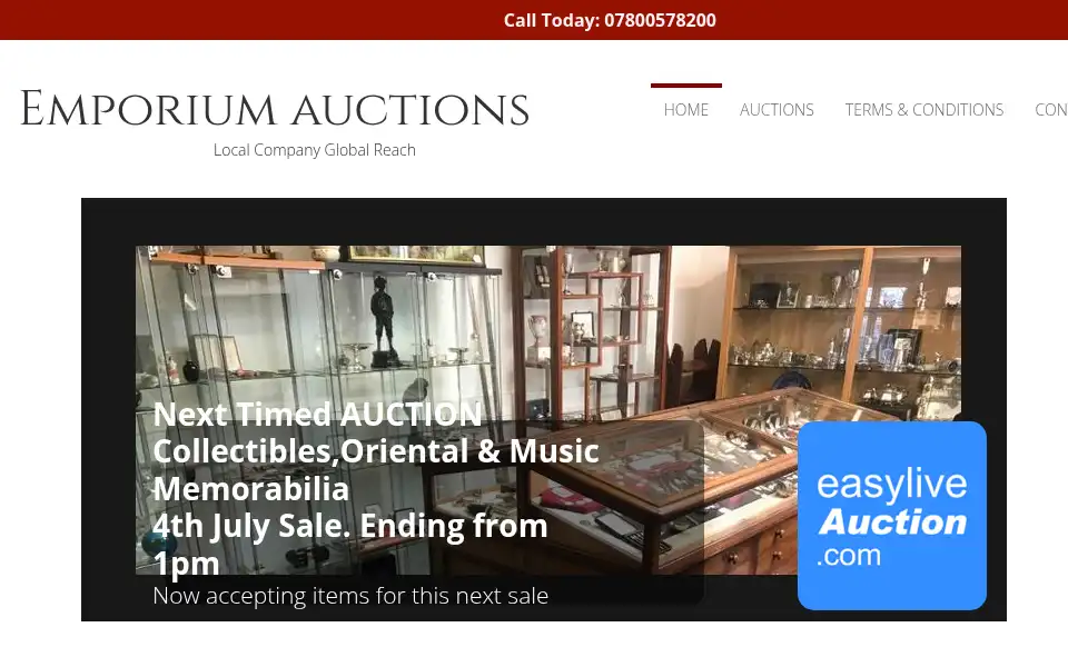Screenshot of emporiumauctions.com