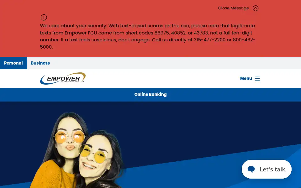 Screenshot of empowerfcu.com