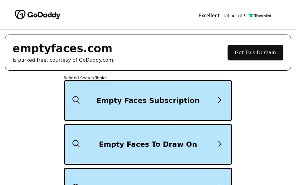 Screenshot of emptyfaces.com