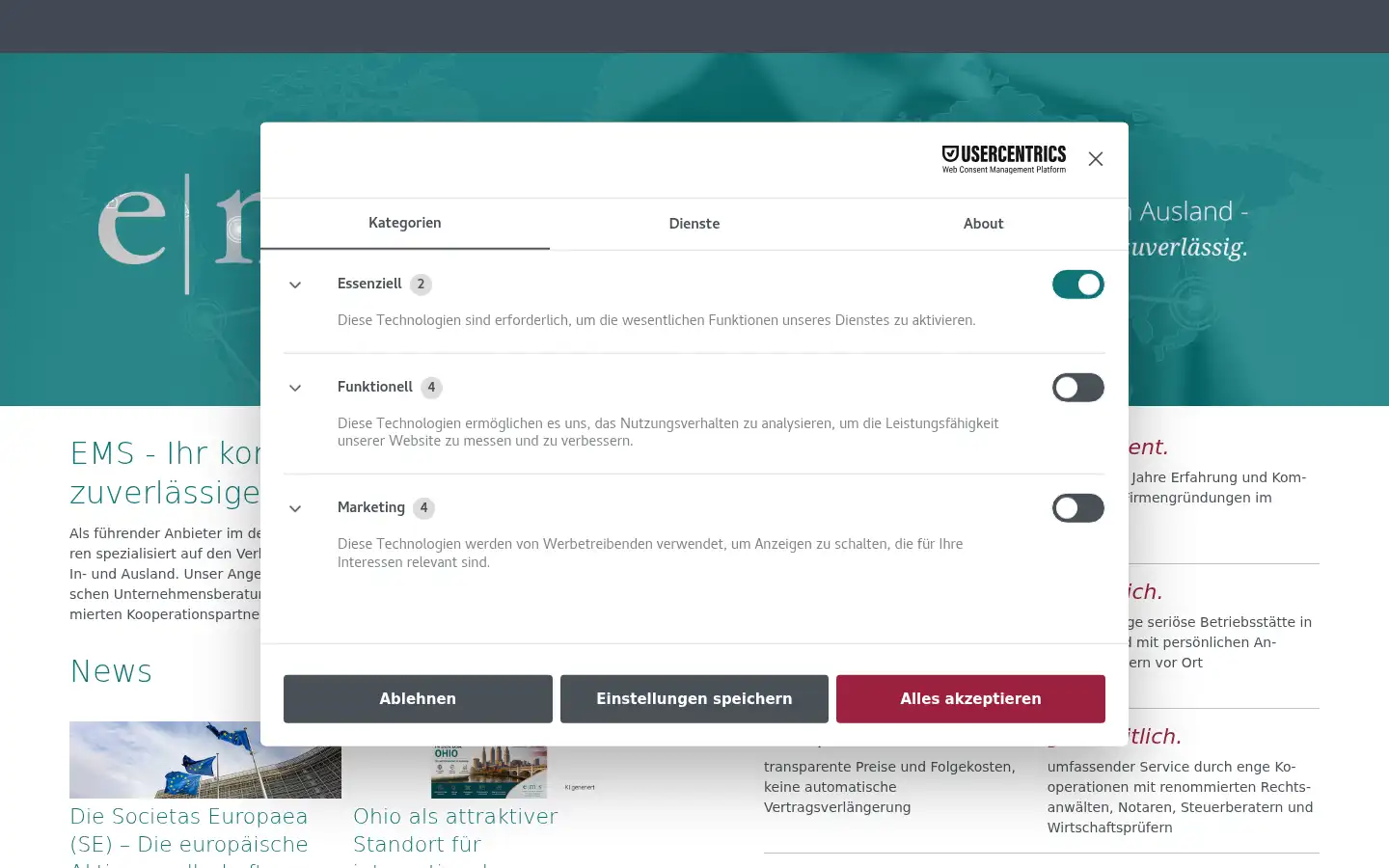 Screenshot of emskg.de