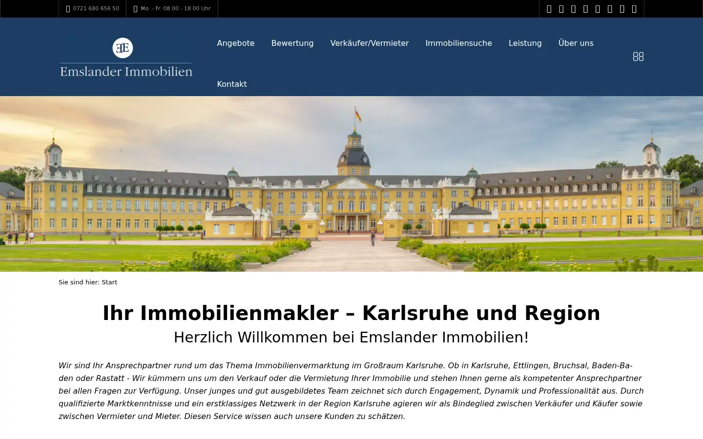 Screenshot of emslander-immobilien.com