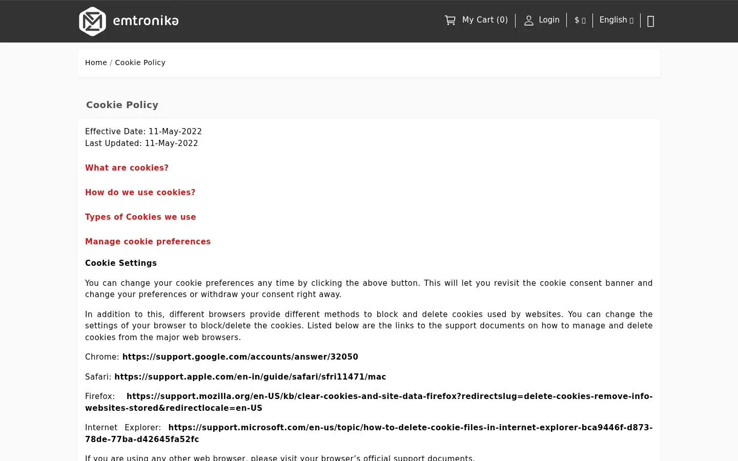 Screenshot of emtronika.com