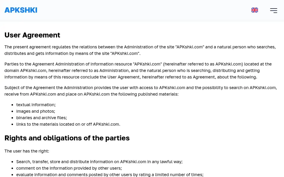 Screenshot of en.apkshki.com