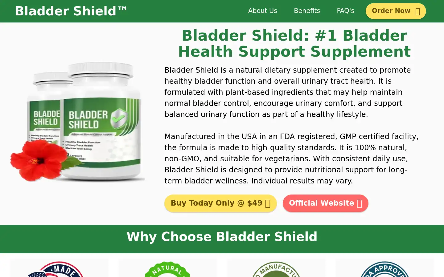 Screenshot of en-bladdershield.com