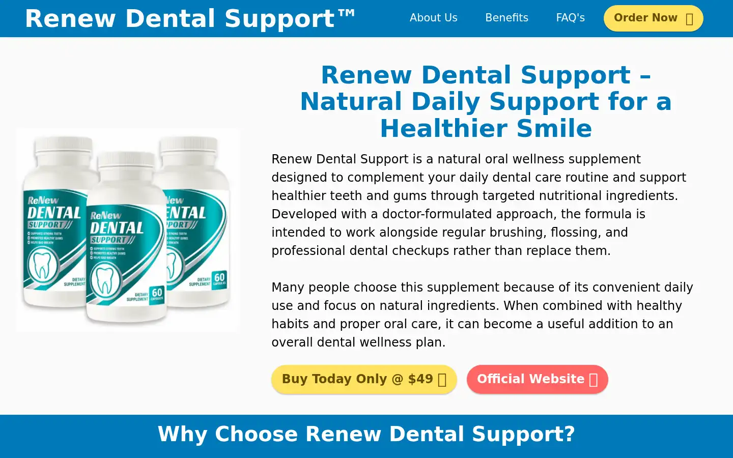 Screenshot of en-en-renewdentalsupport.com
