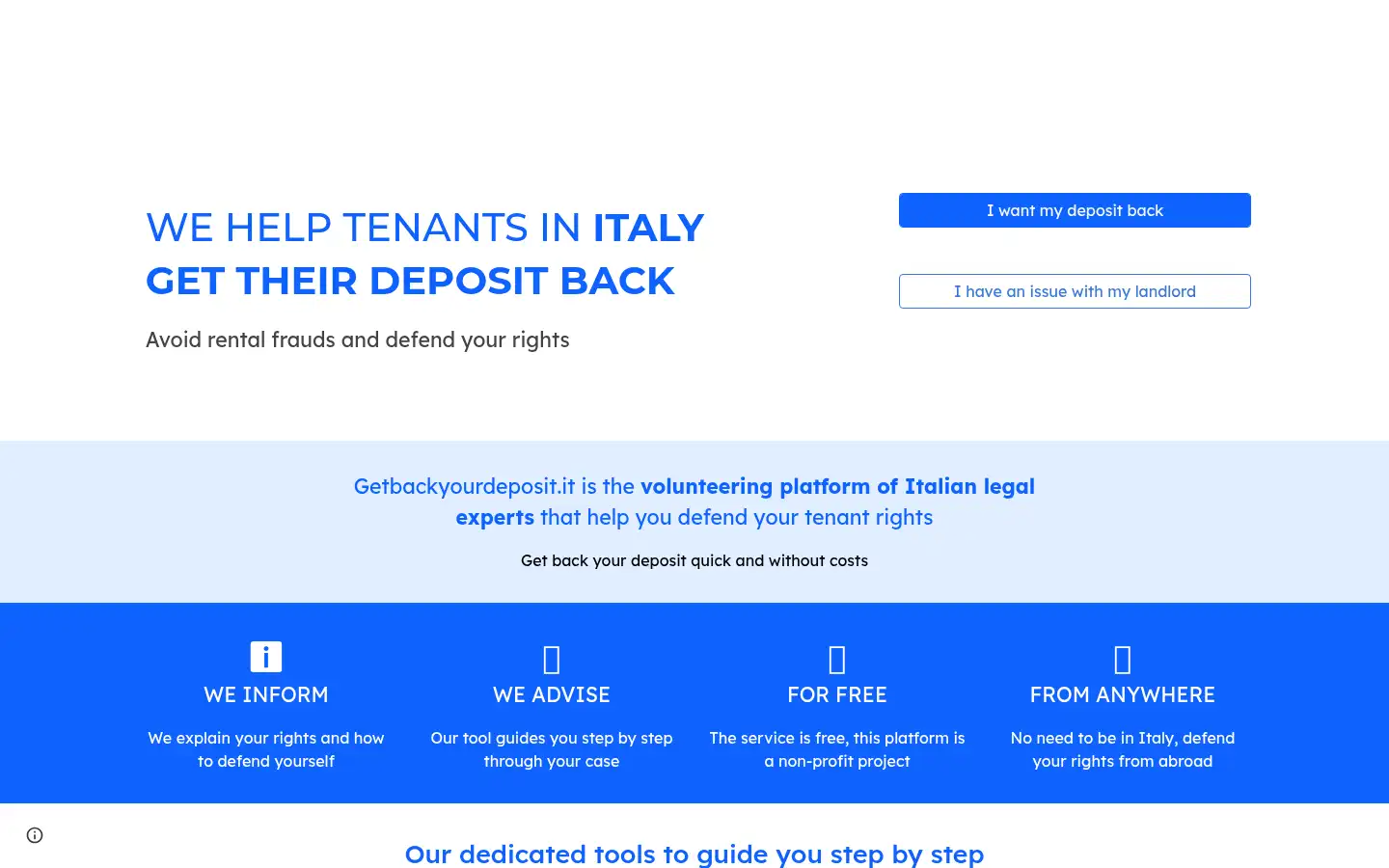 Screenshot of en.getbackyourdeposit.it