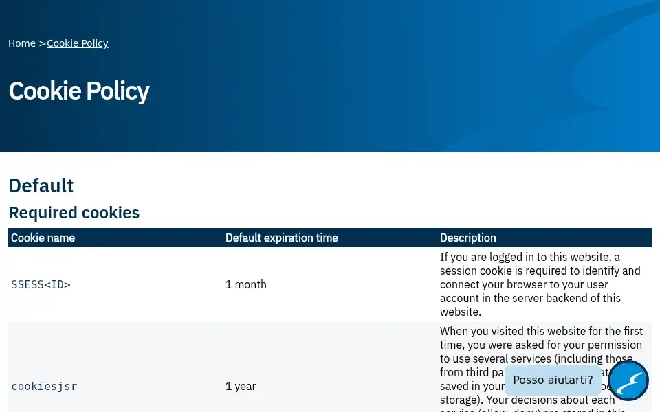 Screenshot of enac.gov.it