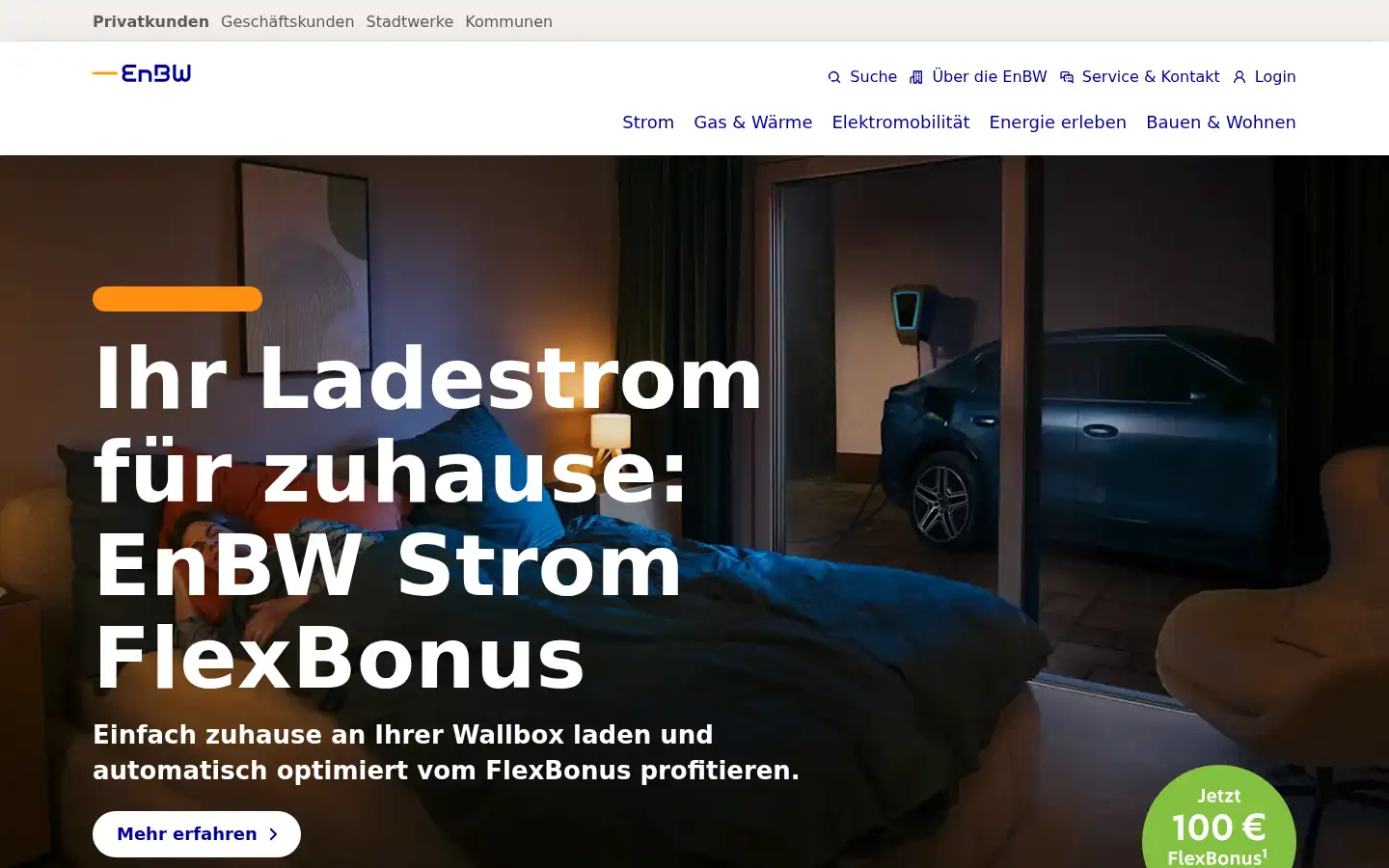 Screenshot of enbw.com