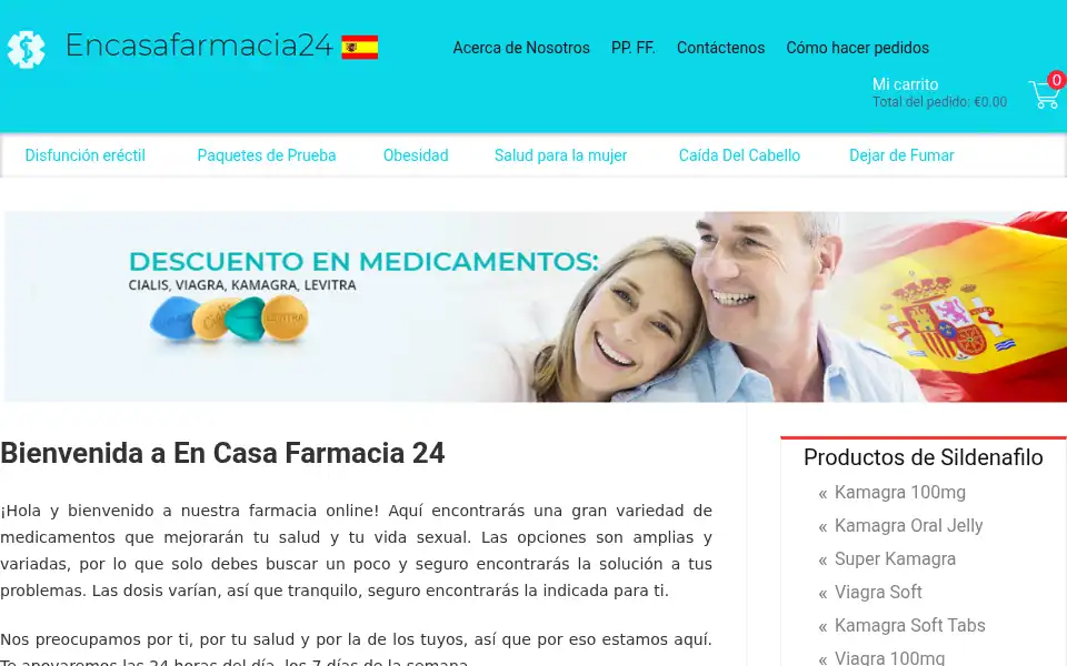 Screenshot of encasafarmacia24.org