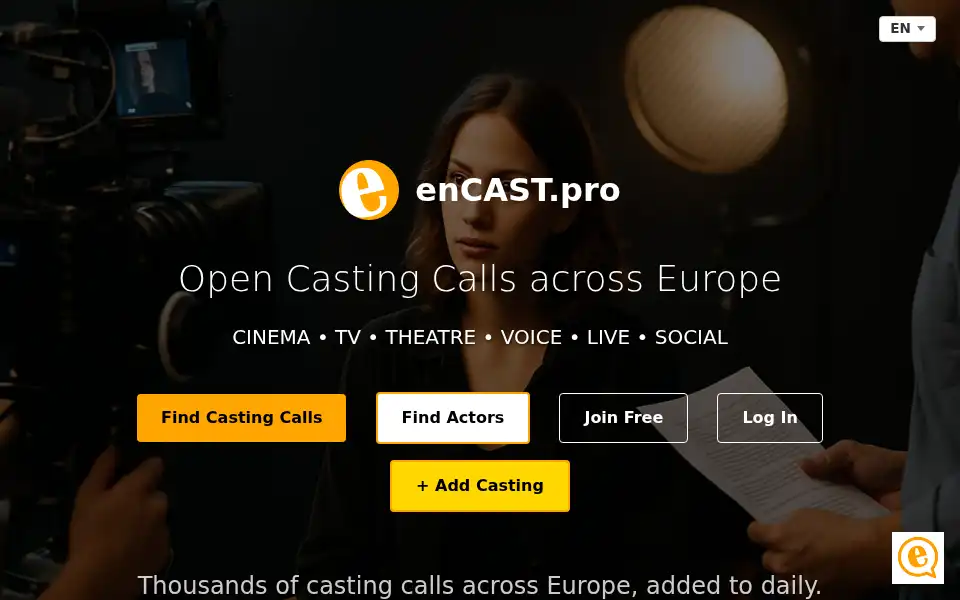 Screenshot of encast.eu