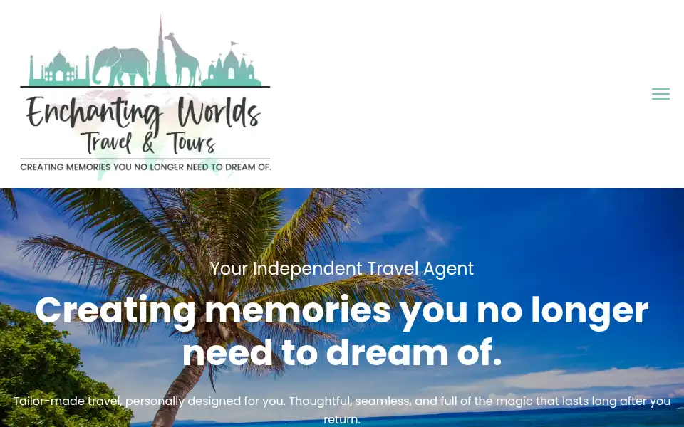 Screenshot of enchantingworldstravel.co.uk