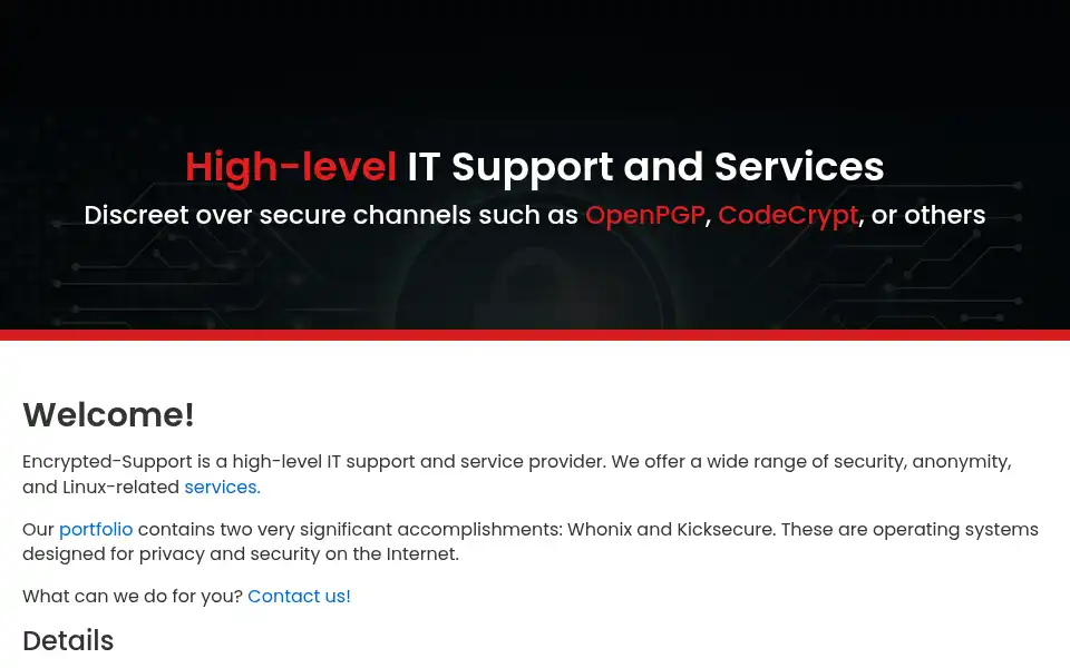 Screenshot of encrypted-support.com