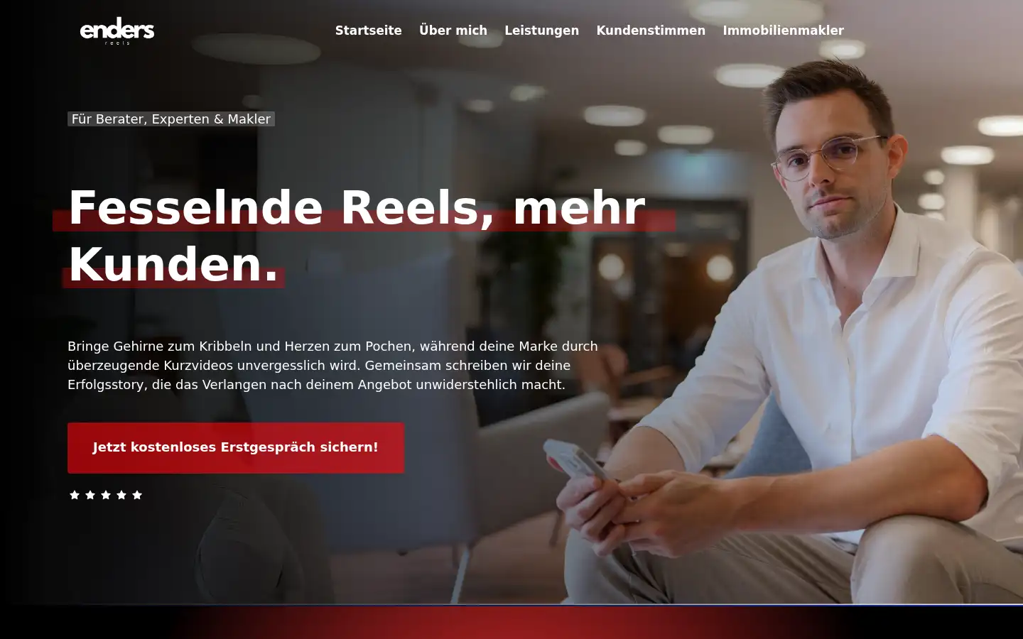 Screenshot of enders-reels.de