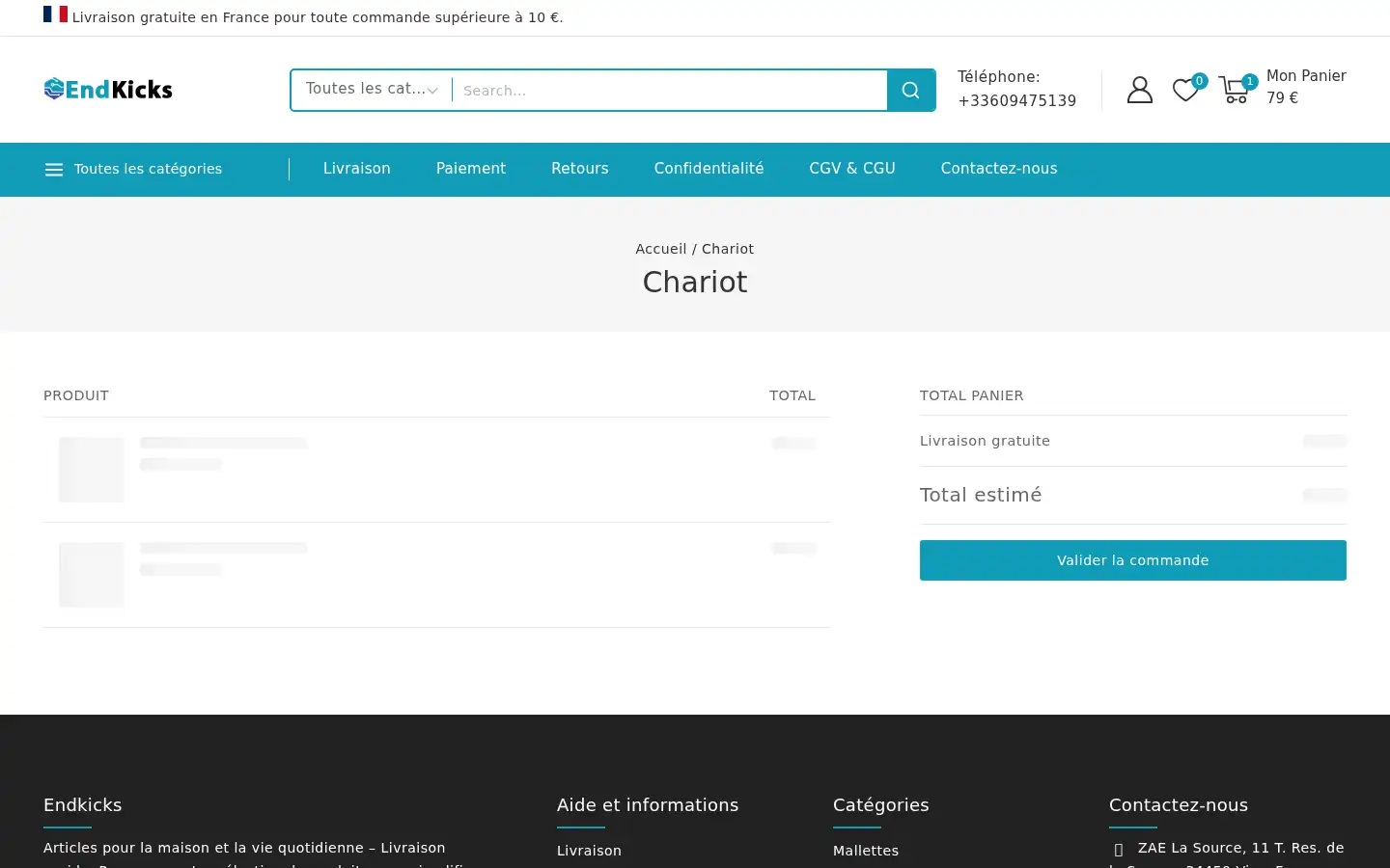 Screenshot of endkicks.com