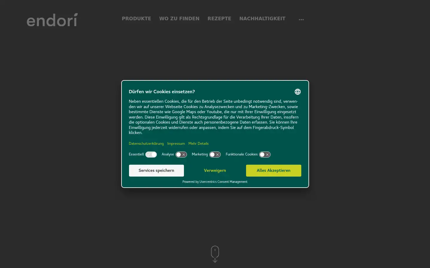 Screenshot of endori-shop.de
