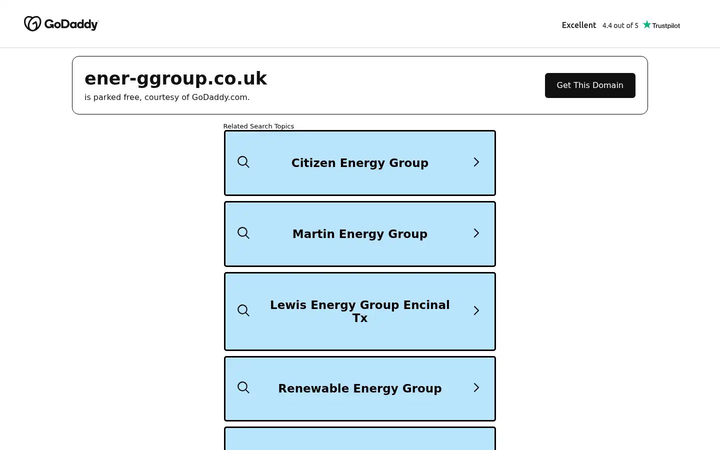 Screenshot of ener-ggroup.co.uk