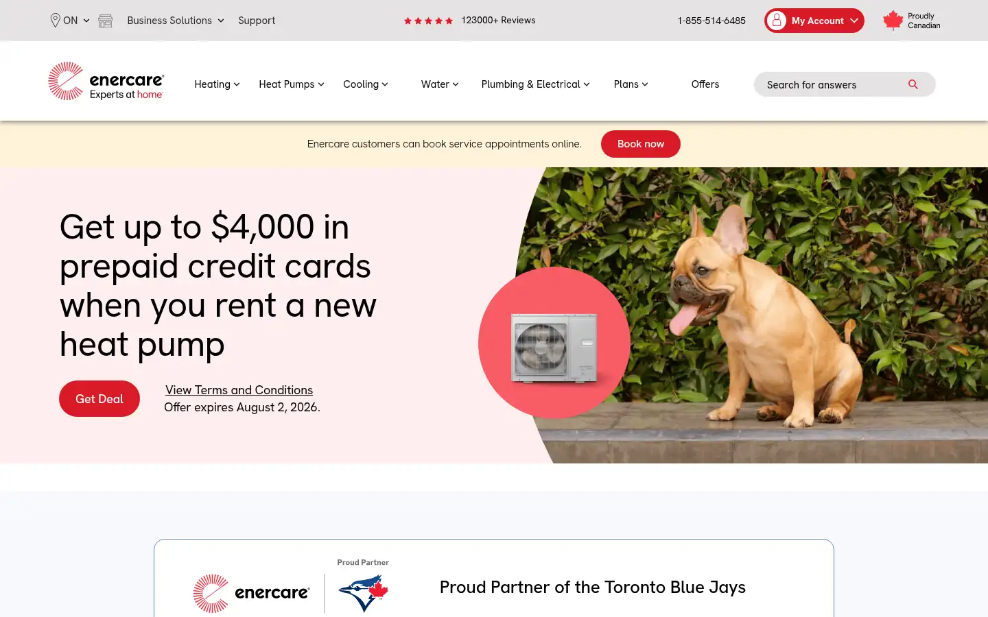 Screenshot of enercare.ca