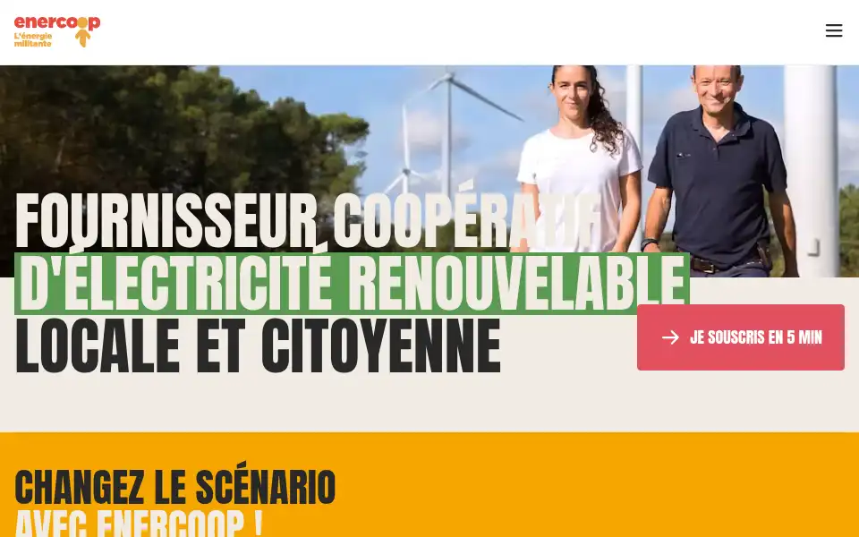 Screenshot of enercoop.fr