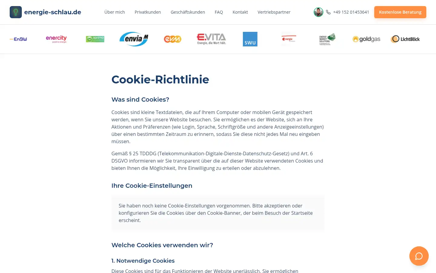 Screenshot of energie-schlau.de