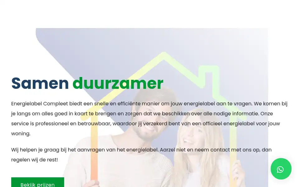 Screenshot of energielabelcompleet.nl