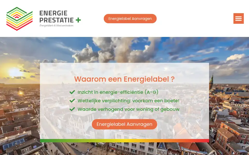 Screenshot of energieprestatieplus.nl