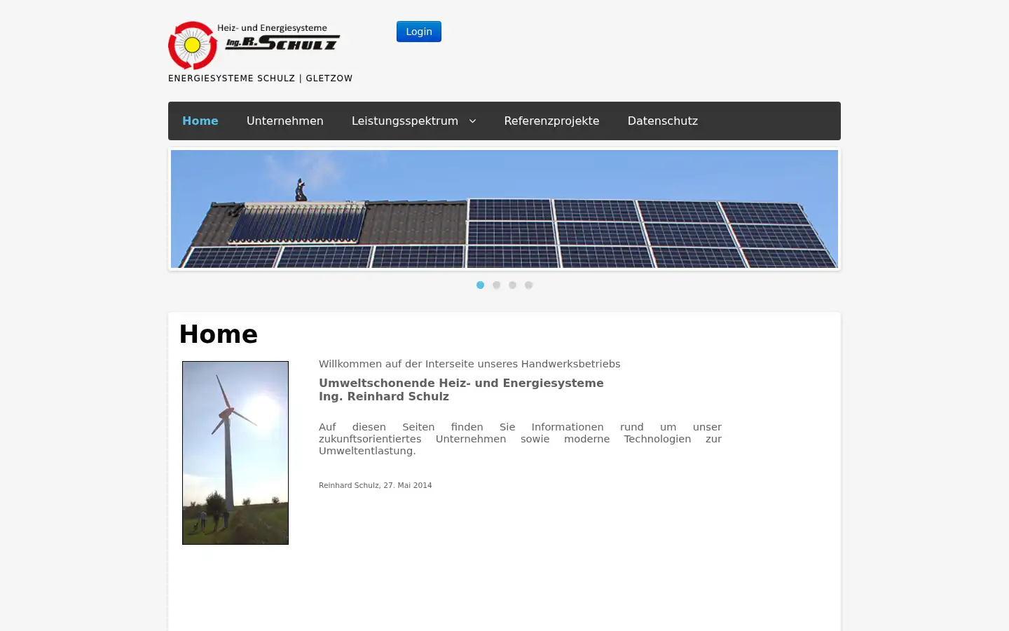 Screenshot of energiesysteme-schulz.de