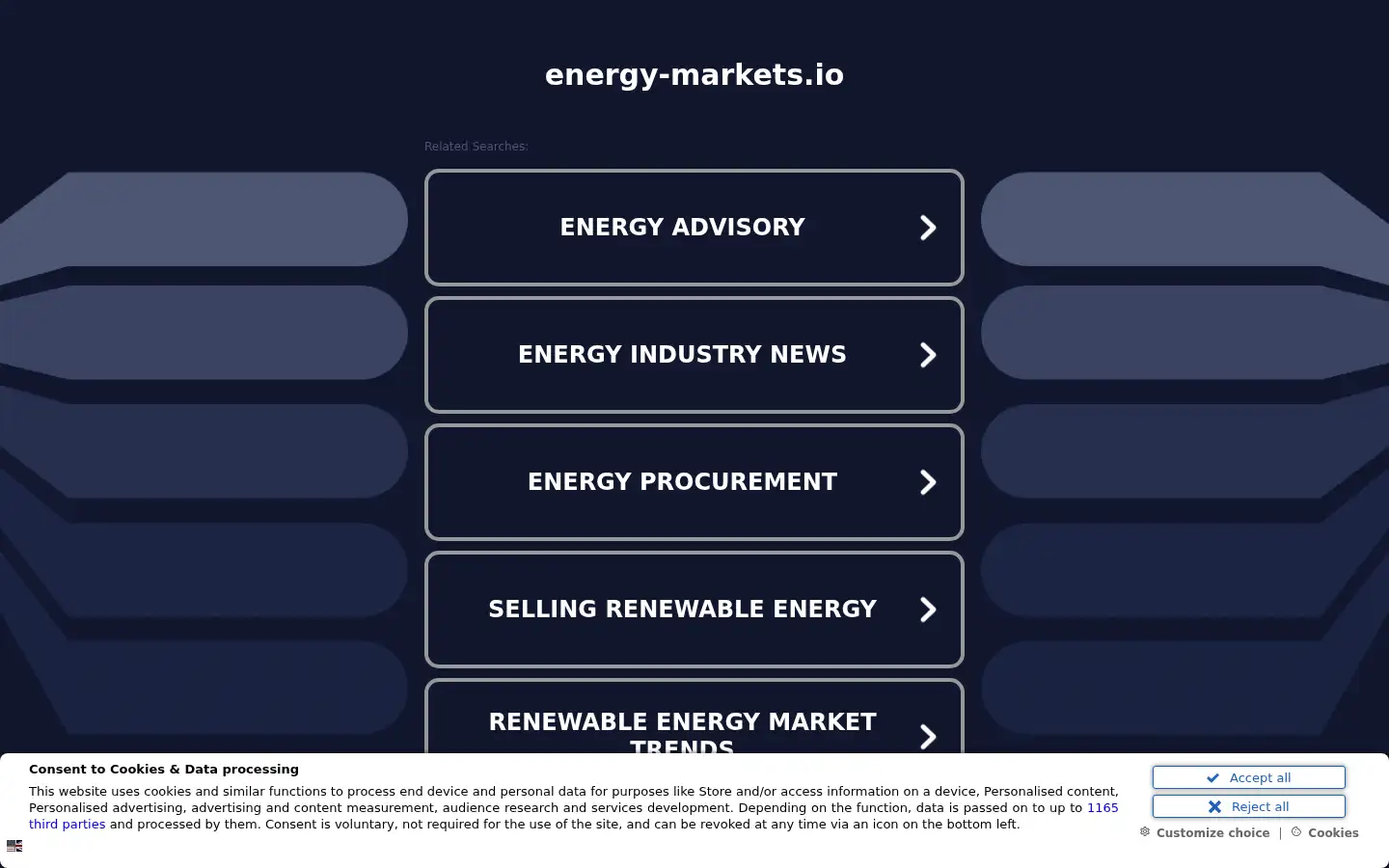 Screenshot of energy-markets.io
