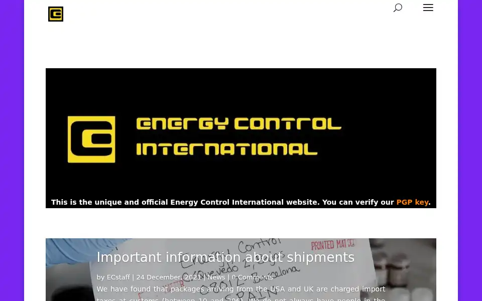 Screenshot of energycontrol-international.org