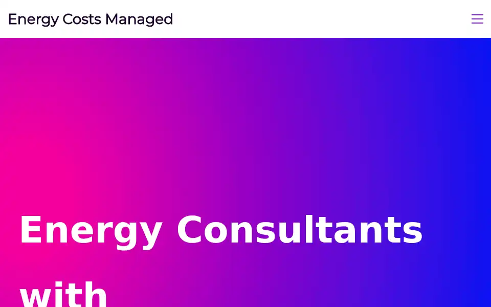 Screenshot of energycostsmanaged.co.uk