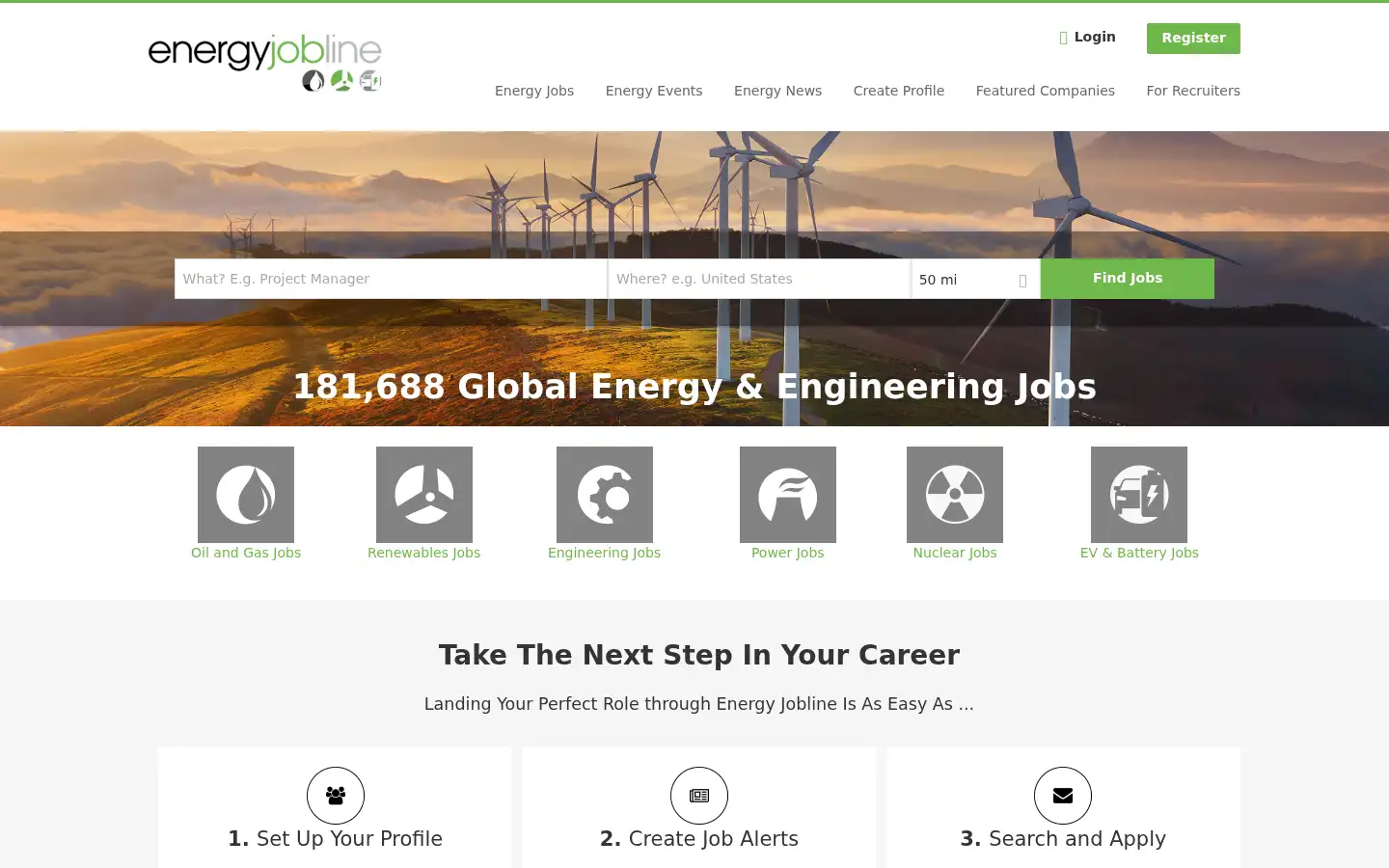 Screenshot of energyjobline.com