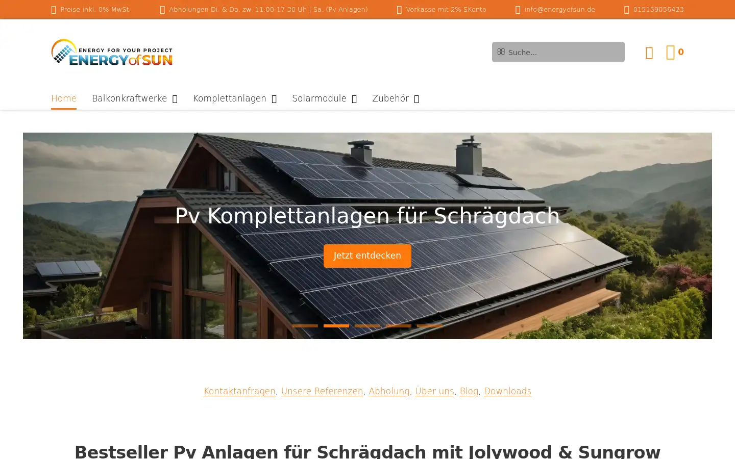 Screenshot of energyofsun.de