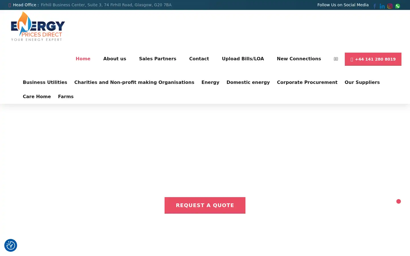 Screenshot of energypricesdirect.com