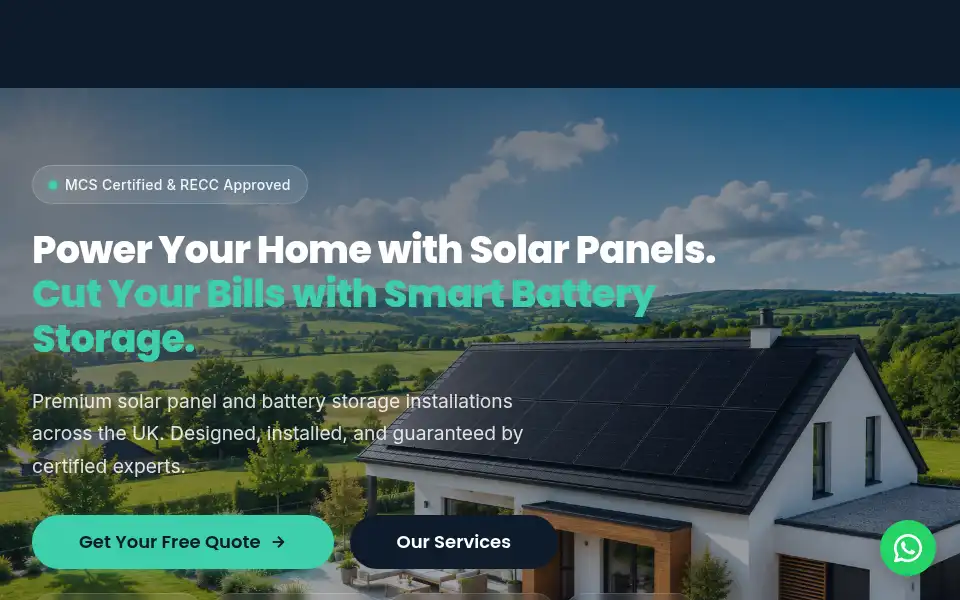 Screenshot of energywisesolar.uk