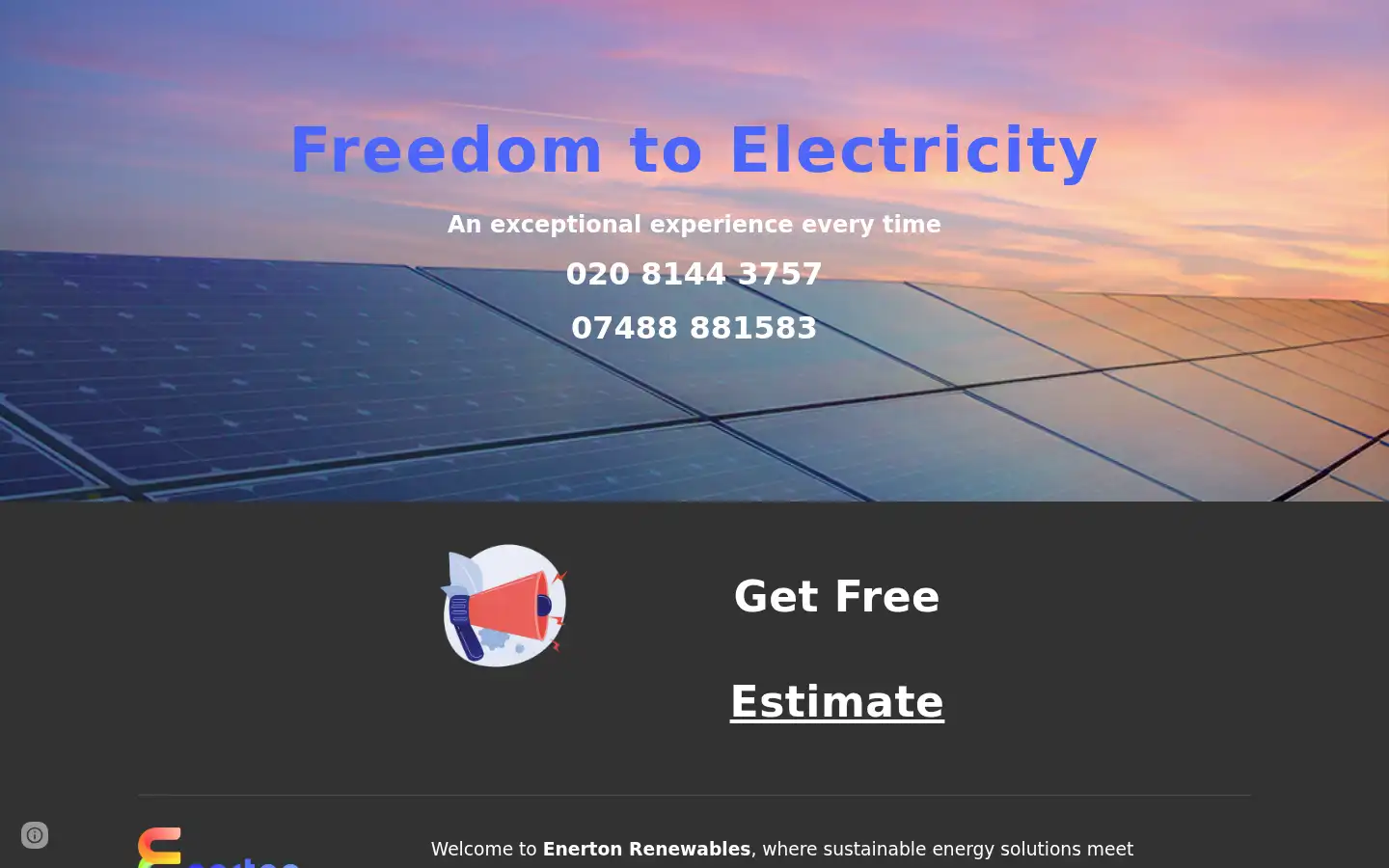 Screenshot of enerton.co.uk