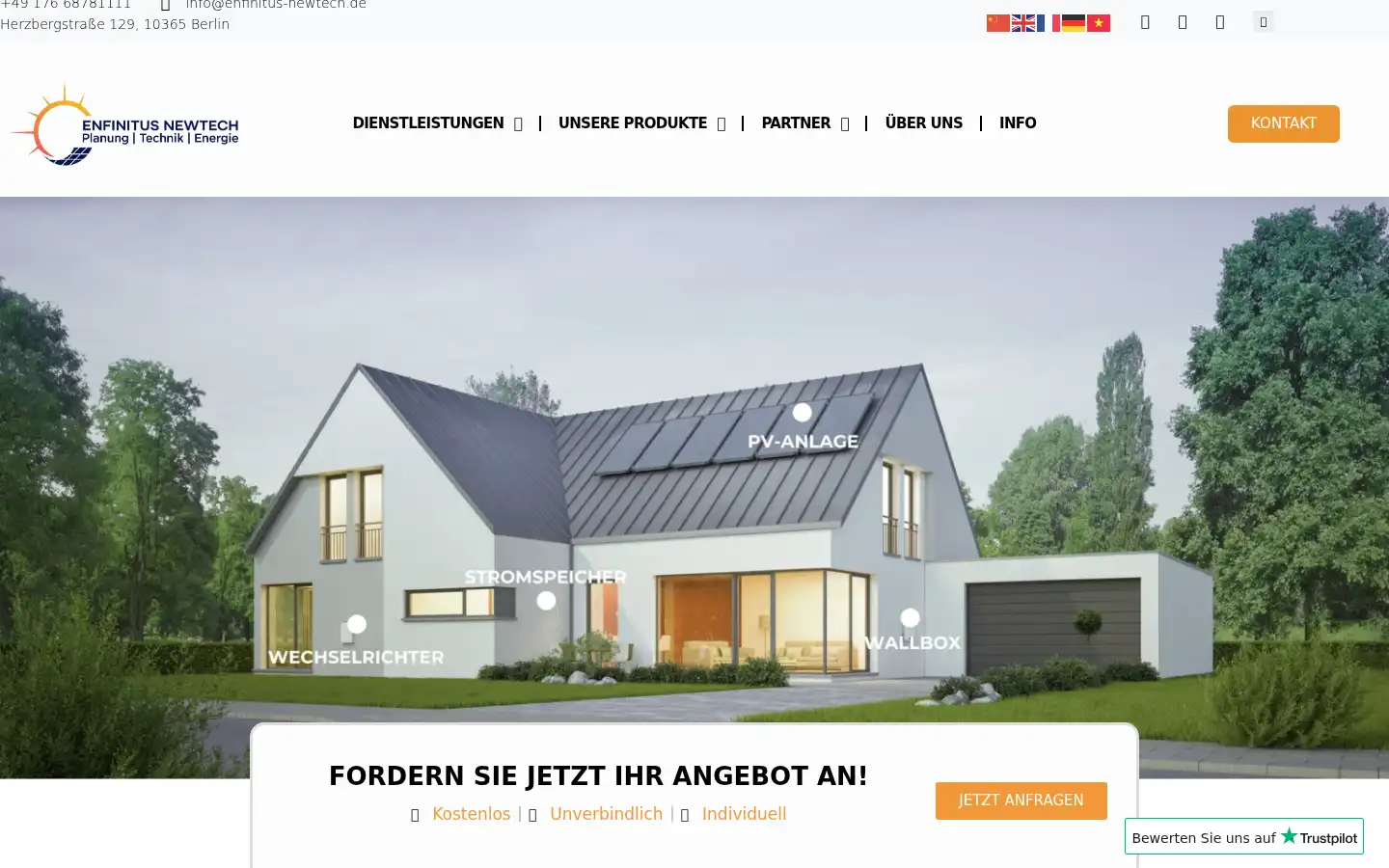 Screenshot of enfinitus-newtech.de