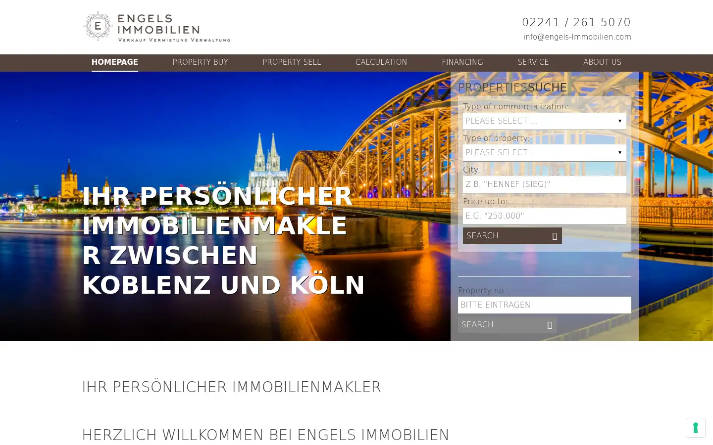 Screenshot of engels-immobilien.com