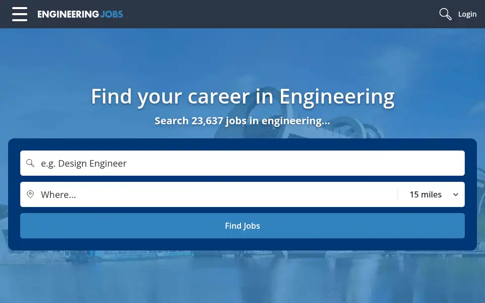 Screenshot of engineeringjobs.co.uk