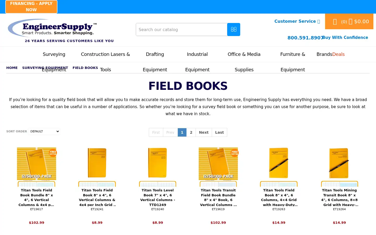 Screenshot of engineersupply.com