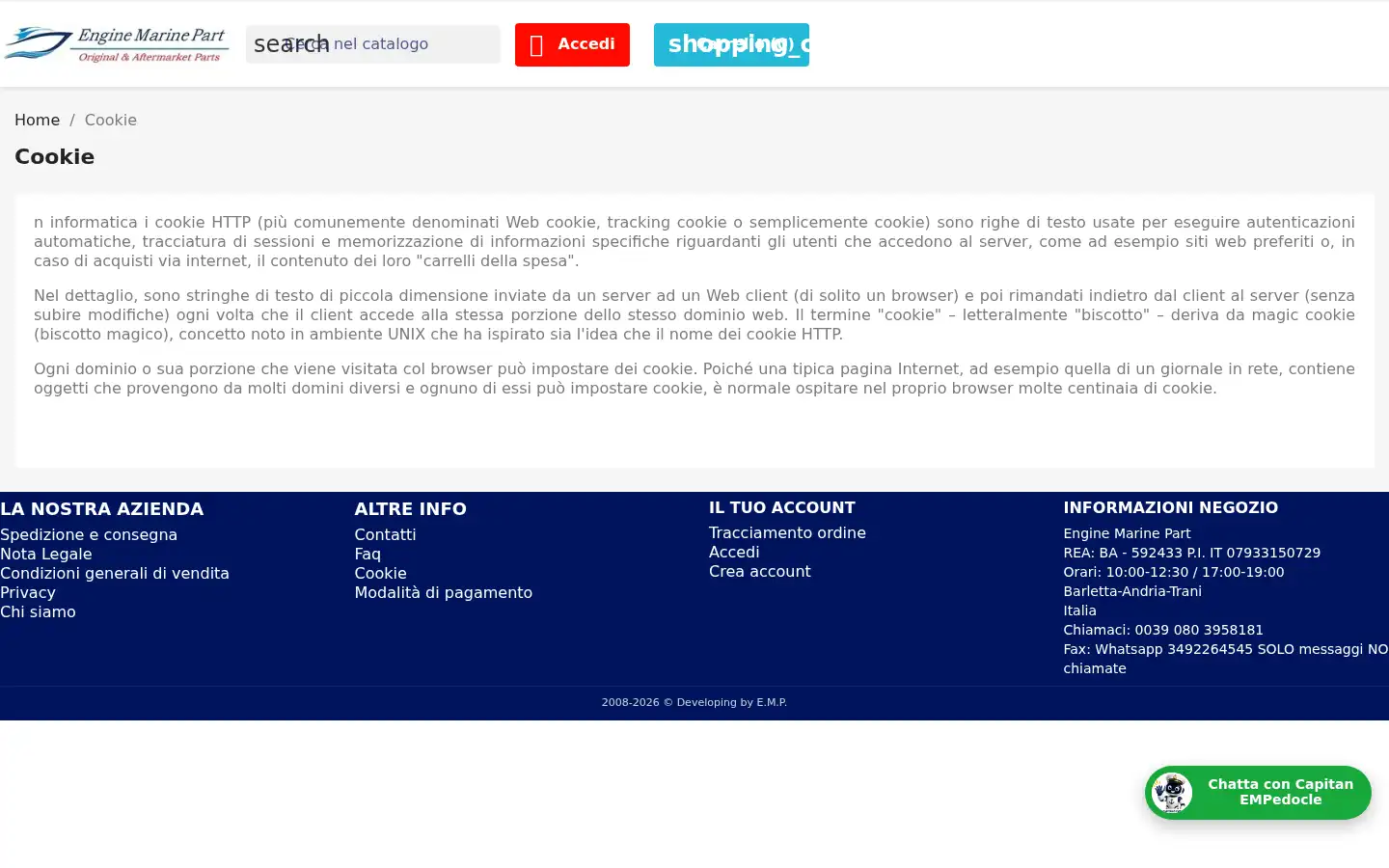 Screenshot of enginemarinepart.com