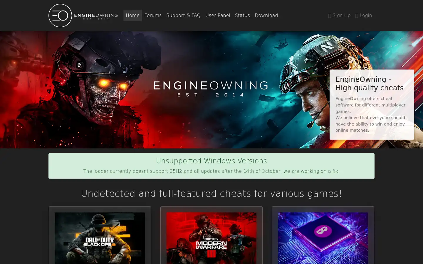 Screenshot of engineowning.su