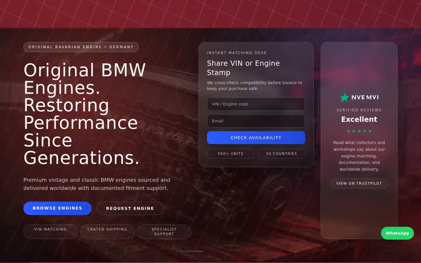 Screenshot of enginesbavarian.com