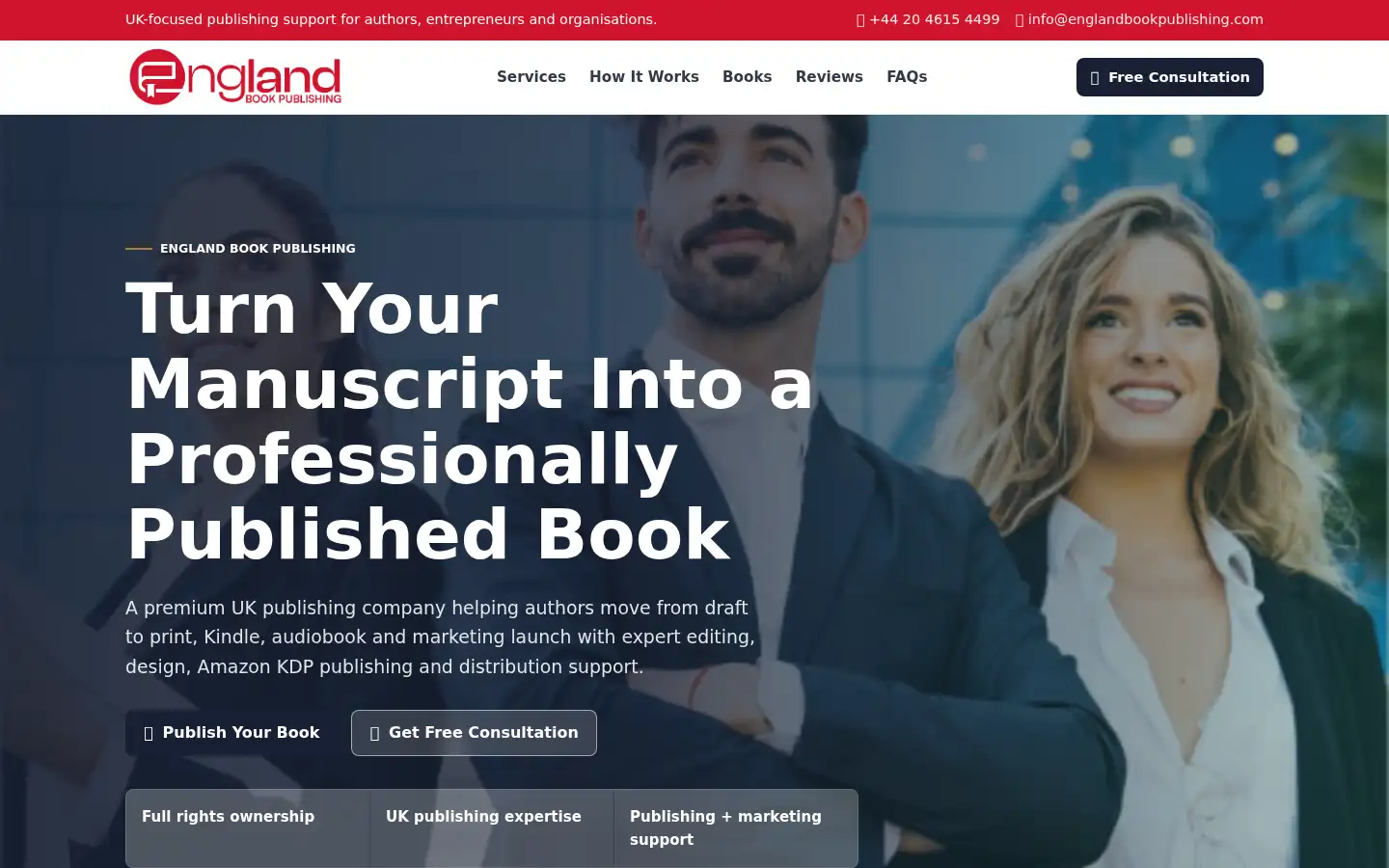 Screenshot of englandbookpublishing.com