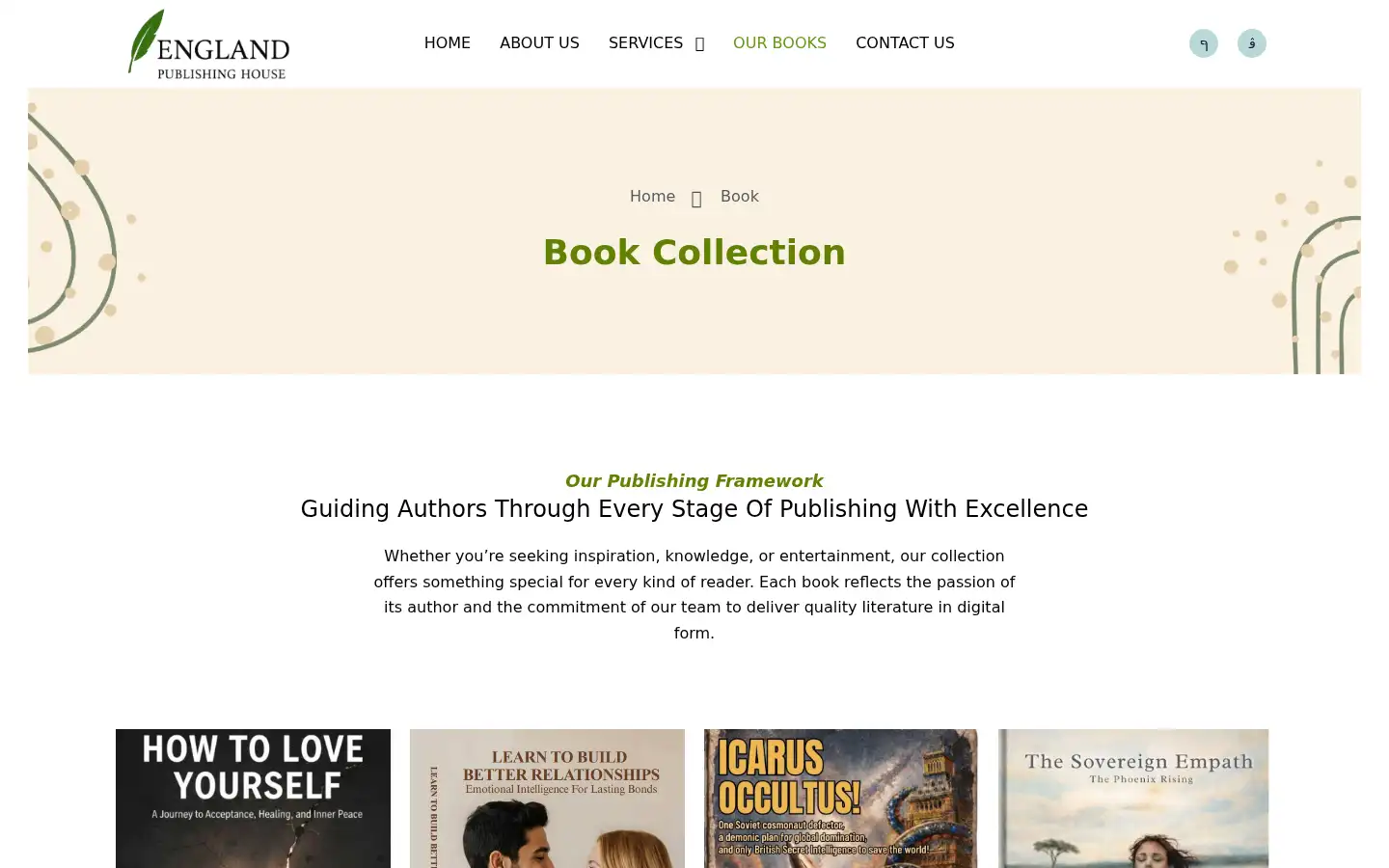 Screenshot of englandpublishinghouse.co.uk