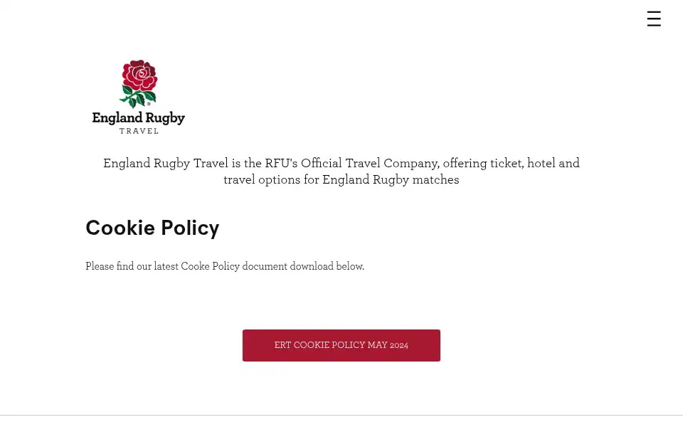 Screenshot of englandrugbytravel.com