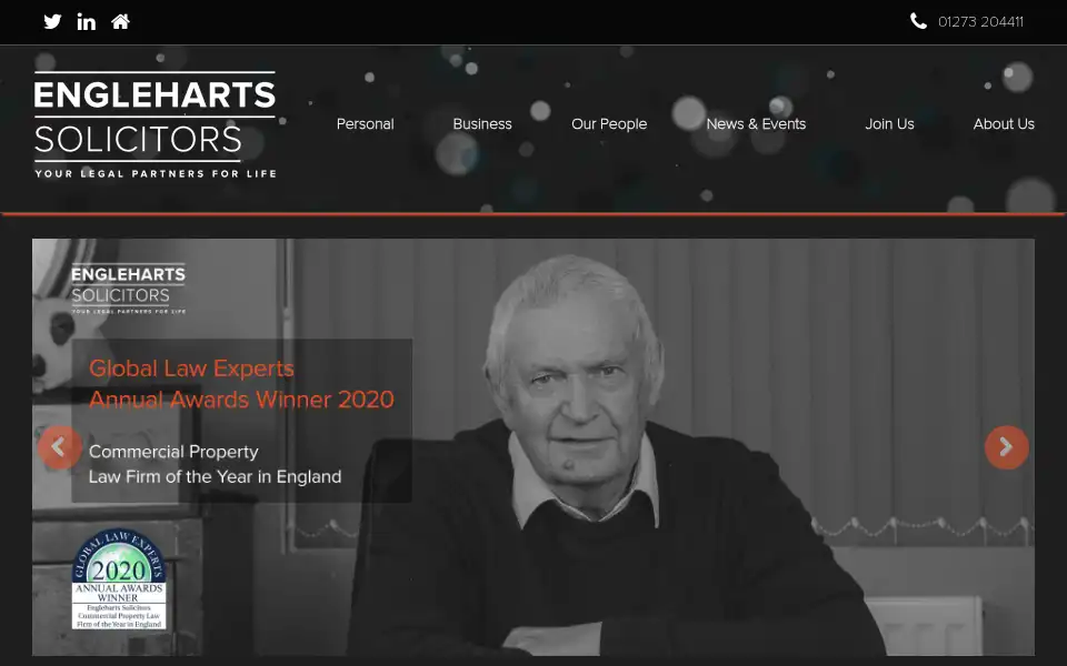 Screenshot of engleharts.co.uk
