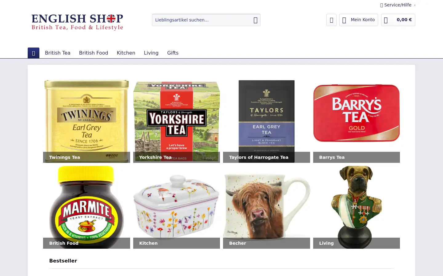 Screenshot of english-shop.de